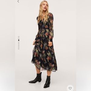 sold** Mango floral maxi dress